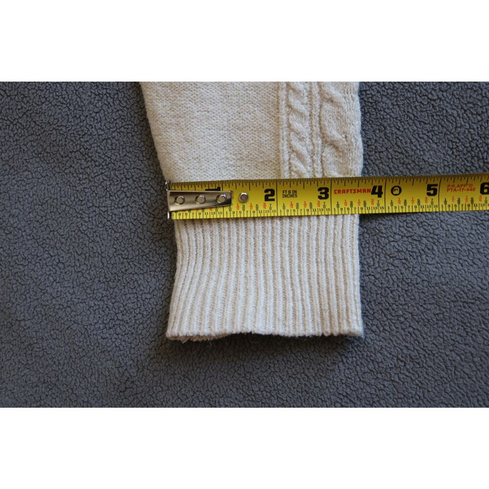 LUCKY BRAND Sweater Dress Large Cream Black White Geometric Diamond Cable Knit - Picture 7 of 13